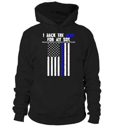 I Back The Blue For My Son Thin Line Mom Hoodie Unisex