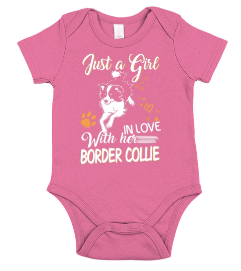 Just Girl In Love With Her Border Collie - Mens Premium T-Shirt 1 Short Sleeve Baby One-Piece