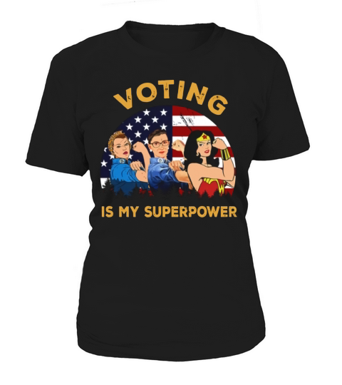 Voting Is My Superpower American Flag Independence Day Women's T-Shirt