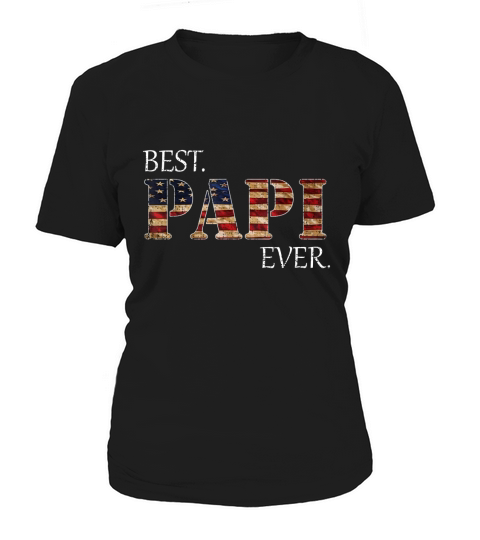 Vintage Best Papi Ever American Flag For Fathers Day Gift T-Shirt - 16oz Glass Beer Mug Women's T-Shirt