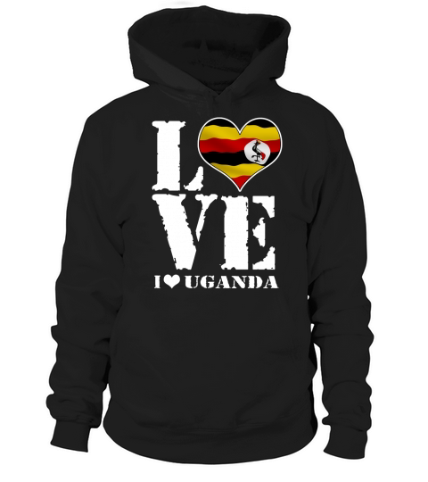 Love Uganda Country Patriotic Hoodie Unisex
