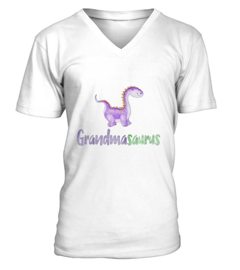 Grandmasaurus V-Neck T-shirt