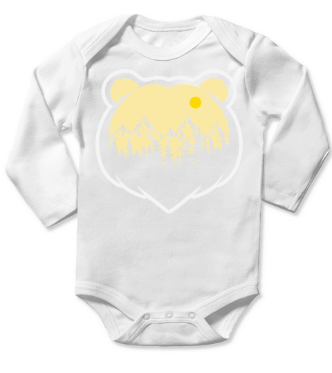 Vintage nation landscape bear Long Sleeve Baby One-Piece