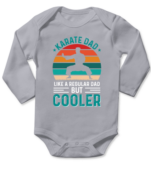Karate Dad Fathers Day T Shirt Design Long Sleeve Baby One-Piece