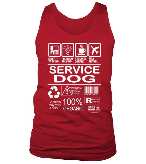 SERVICE DOG FMultiold Tank Top Unisex