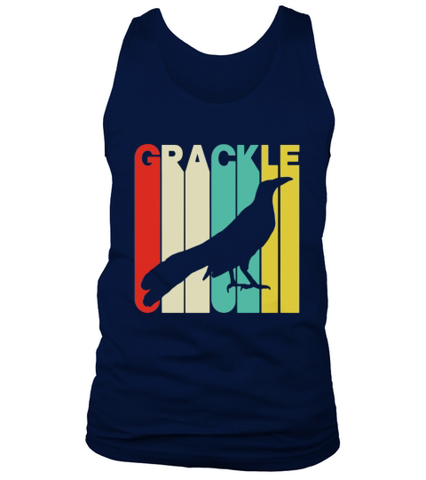 Vintage Style Grackle Silhouette T-Shirt Tank Top Unisex