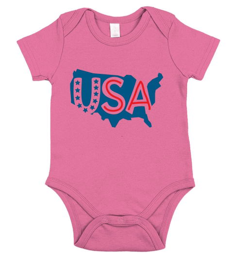 USA American flag(2) Short Sleeve Baby One-Piece