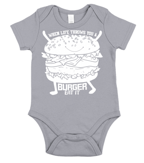 When life throws you a burger eat it Short Sleeve Baby One-Piece