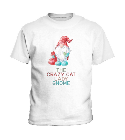 The Crazy Cat Lady Gnome Kids T-Shirt