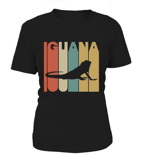 Vintage Style Iguana Silhouette T-Shirt Women's T-Shirt