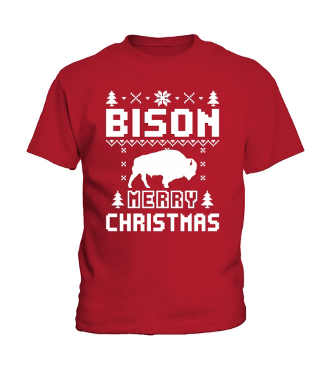 Bison Ugly Christmas Sweater T-shirt Kids T-Shirt
