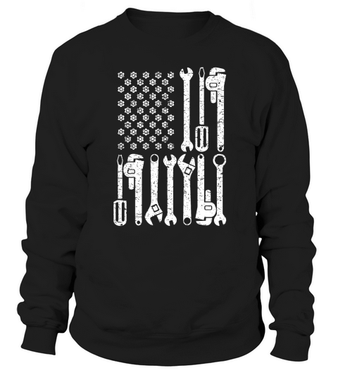 American Flag Mechanic Wrench Patriotic 4th Of July Sweatshirt Unisex
