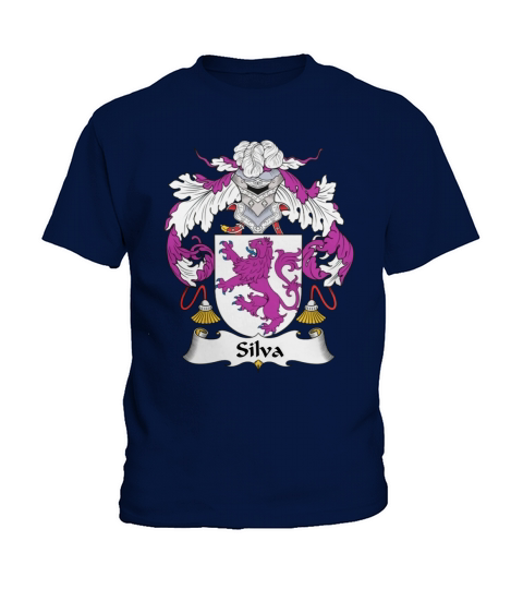 Silva Family Crest Portuguese Family Crests Kids T-Shirt