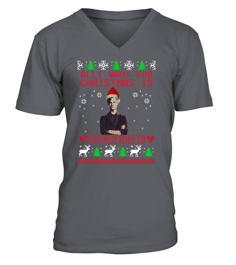 Dr Spencer Reid All I want for Christmas is  Ugly V-Neck T-shirt
