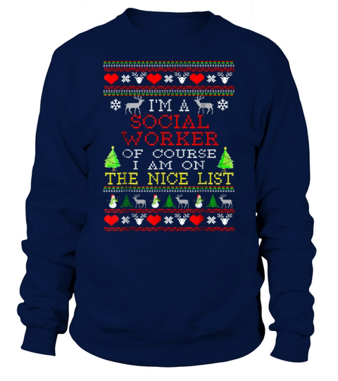 Gift For Social Worker Ugly Christmas Sweatshirt Unisex