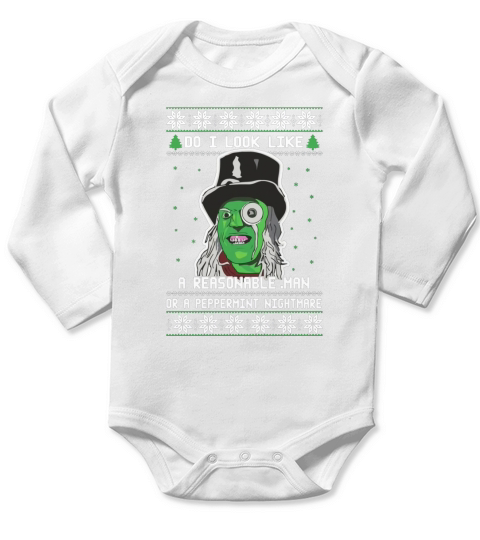 Mighty Boosh Do I Look Like A Reasonable Man Christmas sweater Long Sleeve Baby One-Piece