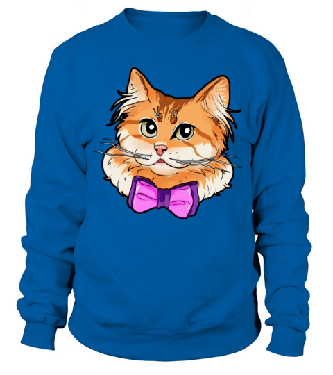 Norwegian Forest cat face kitty funny gift present Sweatshirt Unisex