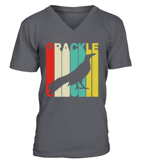 Vintage Style Grackle Silhouette T-Shirt V-Neck T-shirt