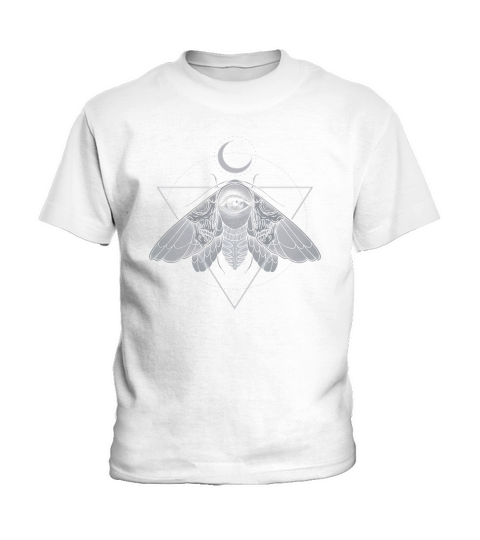 OCCULT MOTH MOTH OCCULT OCCULTISM DARK ART MOON SYMBOLISM Kids T-Shirt