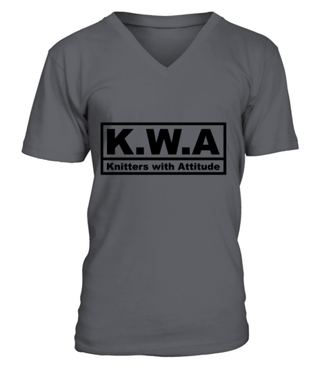 Knitters with Attitude (1 Color) V-Neck T-shirt