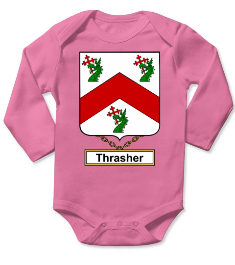Thrasher Family Crest British Family Crests II Long Sleeve Baby One-Piece