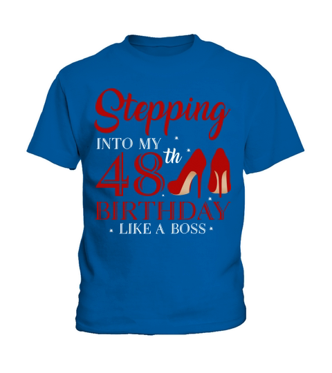 Stepping Into My 48th Birthday Like A Boss 2020 - Unisex Long Sleeve Kids T-Shirt