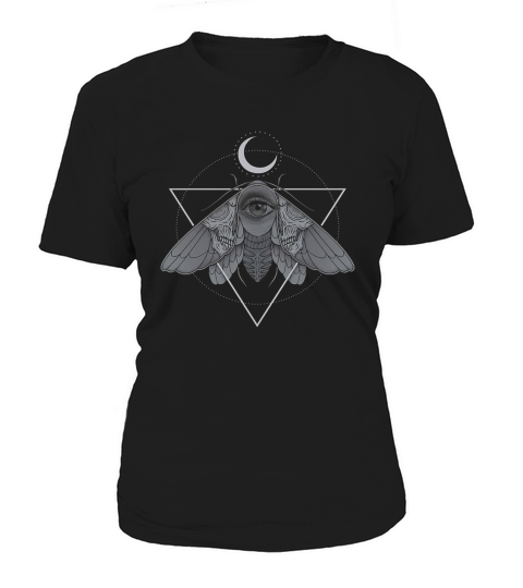 OCCULT MOTH MOTH OCCULT OCCULTISM DARK ART MOON SYMBOLISM Women's T-Shirt
