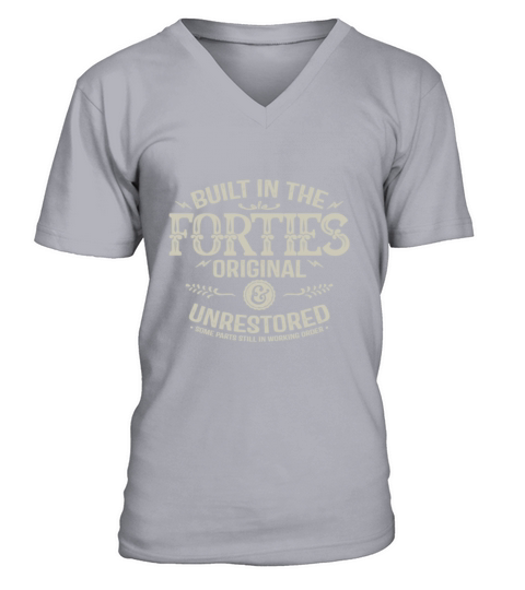 1940s-Built in the forties original unrestored V-Neck T-shirt