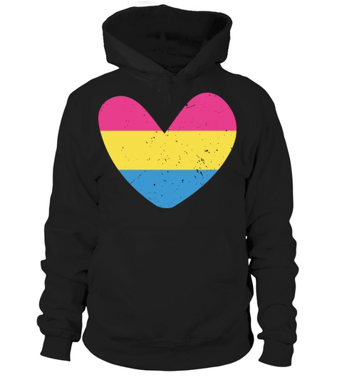 Love LGBTQ Pansexual Heart Flag Hoodie Unisex