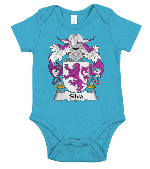 Silva Family Crest Portuguese Family Crests Short Sleeve Baby One-Piece