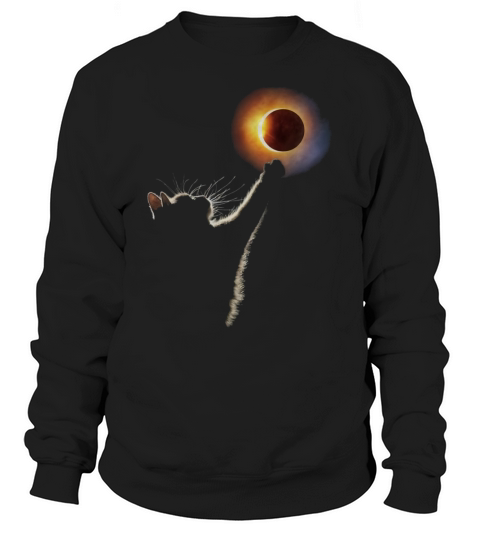 Cat reaching eclipse Sweatshirt Unisex