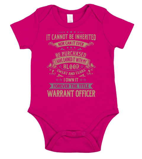 Warrant Officer Forever Job Title Shirts Short Sleeve Baby One-Piece