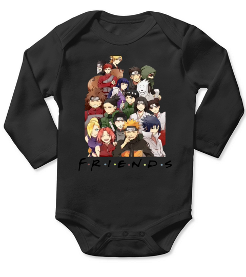 Naruto characters Friends Long Sleeve Baby One-Piece