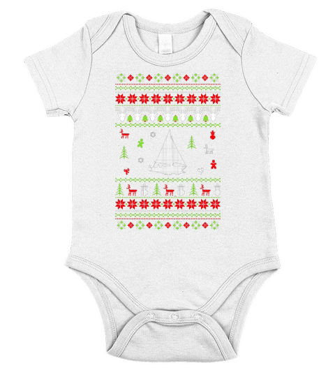 Sailing Christmas Short Sleeve Baby One-Piece
