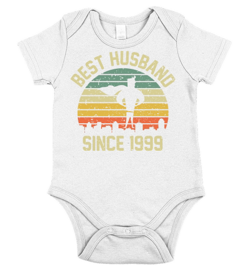 Wedding Anniversary Best Husband SINCE 1999 Short Sleeve Baby One-Piece