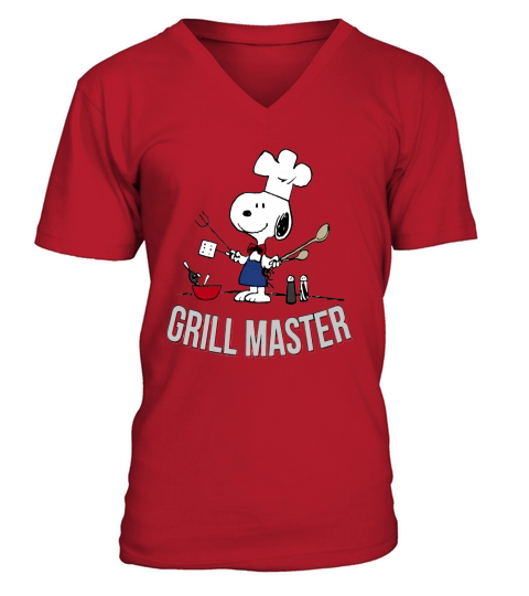 Peanuts Snoopy Grill Master V-Neck T-shirt