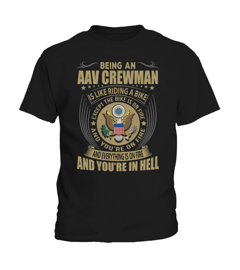 Being an Aav Crewman like Riding a Bike Job Title Shirts Kids T-Shirt