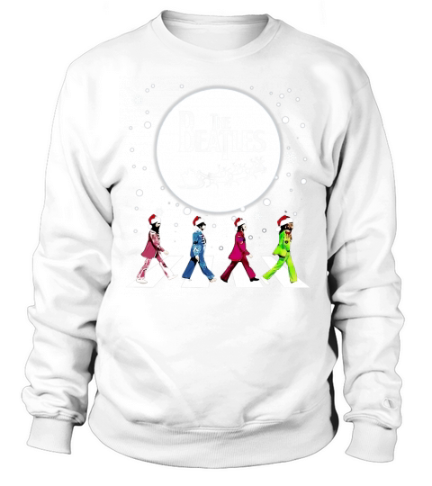The Beatles Abbey Road Santa Christmas shirt Sweatshirt Unisex