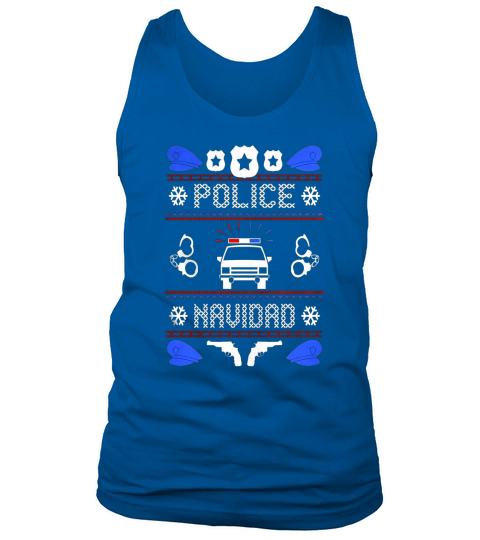 Police Navidad Cop Ugly Christmas Sweater Tank Top Unisex