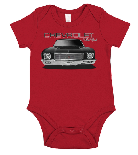 1971 Monte Carlo Front Black Short Sleeve Baby One-Piece