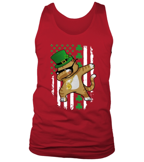 DABBING CAT ST PATRICKS DAY TSHIRT Tank Top Unisex
