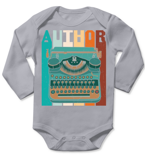 Funny Design Author Writer Novelist Long Sleeve Baby One-Piece