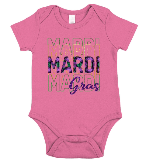 Mardi gras Short Sleeve Baby One-Piece