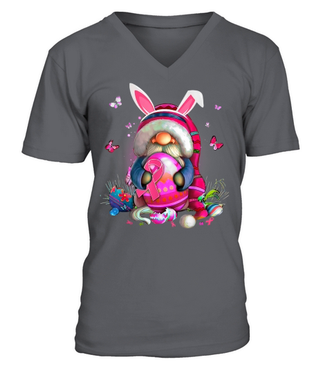 Cute Gnome Hugs Bunny Happy Easter Egg Hunting Gnomes T Shirt V-Neck T-shirt