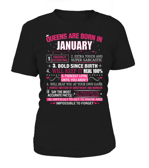 Queens are Born In January Women's T-Shirt