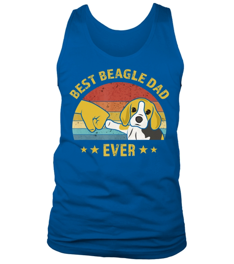 Mens Cute Best Beagle Dad Ever Retro Vintage Gift Puppy Lover T-Shirt Tank Top Unisex