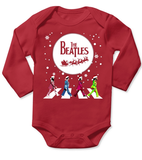 The Beatles Abbey Road Santa Christmas shirt Long Sleeve Baby One-Piece