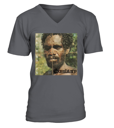 Death Grips -Exmilitary Album Art V-Neck T-shirt