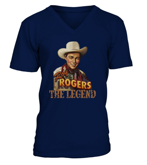 Vintage Roy Rogers The Legend V-Neck T-shirt