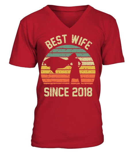 Wedding Anniversary Best Wife SINCE 2018 V-Neck T-shirt